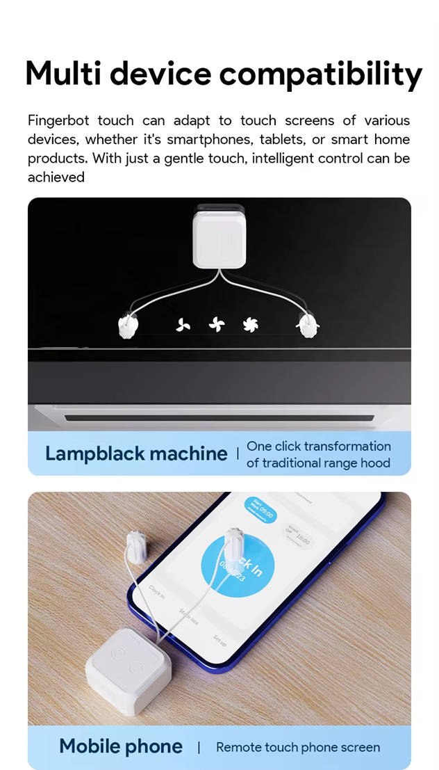 Smart Life Tuya Bluetooth 2CH Fingerbot Smart Button Pusher for Touch Screens, Switches, Appliances