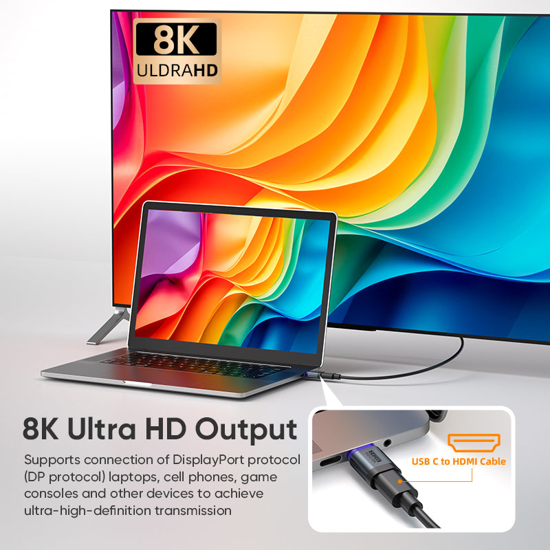 USB-C to USB-C Magnetic Adaptor | USB4 40Gbps 8K | 240W 48V 5A | Data Transfer Fast Charging | Silver