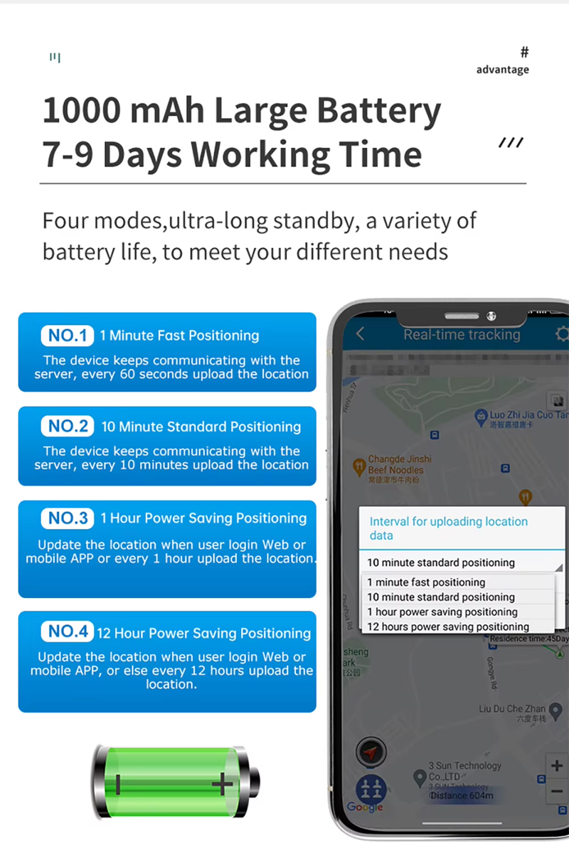 4G GPS Pendant Child Elderly Asset Safety Tracker w/ SOS Button, Voice Calling & Real‑Time Tracking