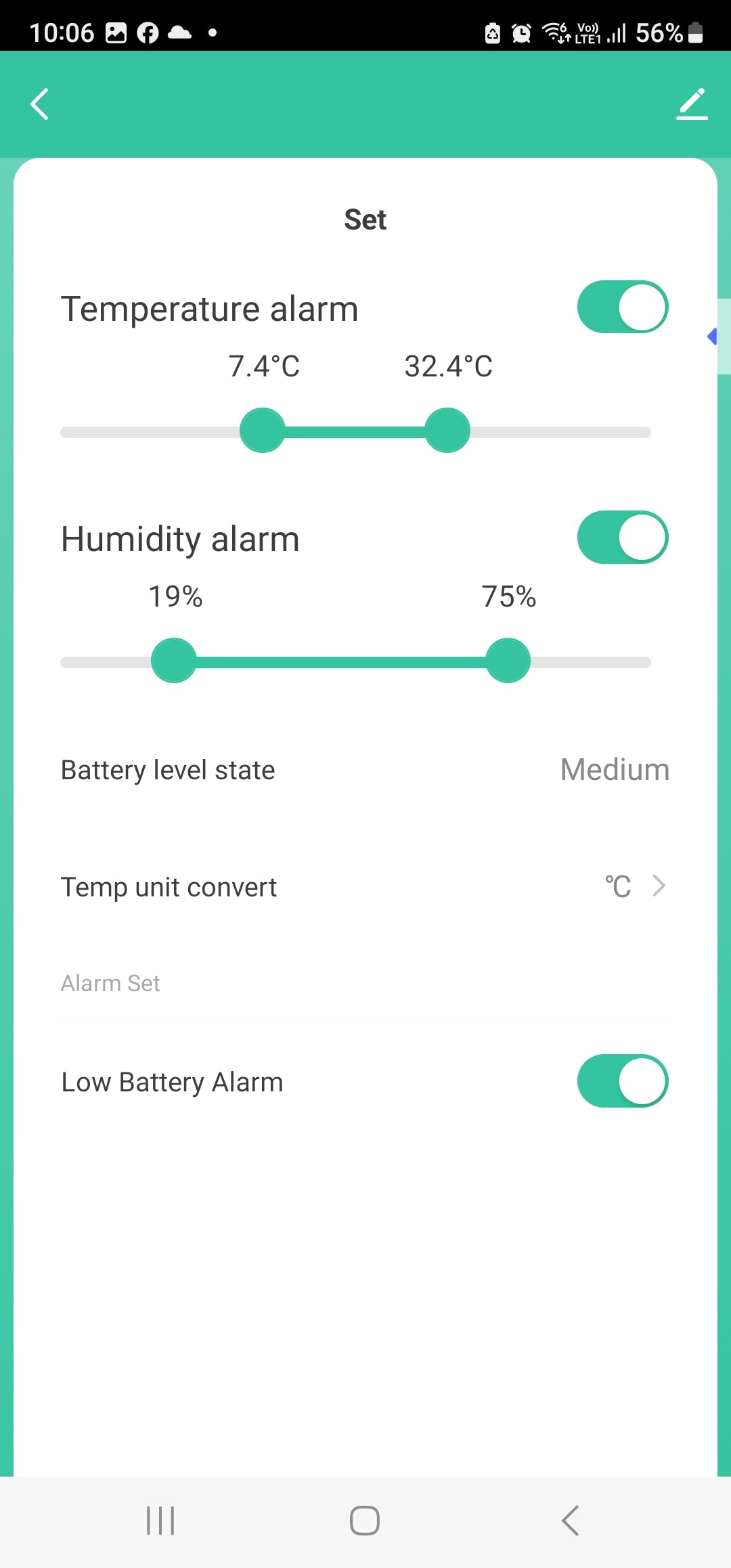 Smart Life Tuya WIFI Temperature & Humidity Sensor | 3V