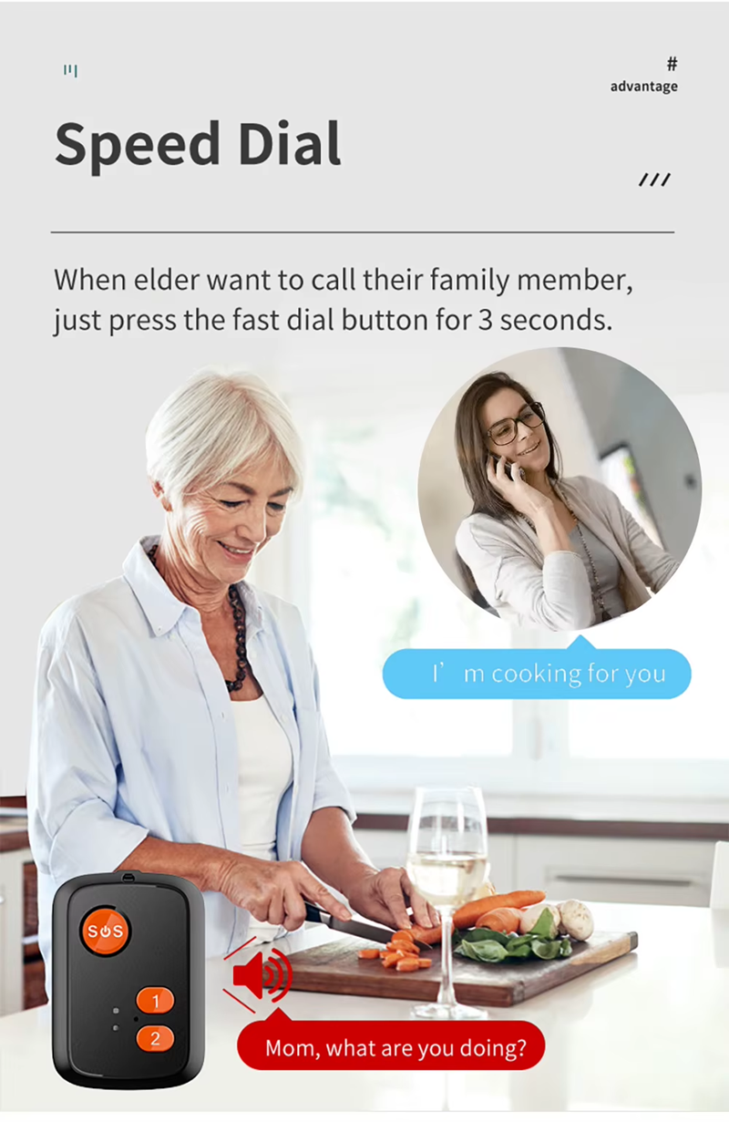 4G GPS Pendant Child Elderly Asset Safety Tracker w/ SOS Button, Voice Calling & Real‑Time Tracking