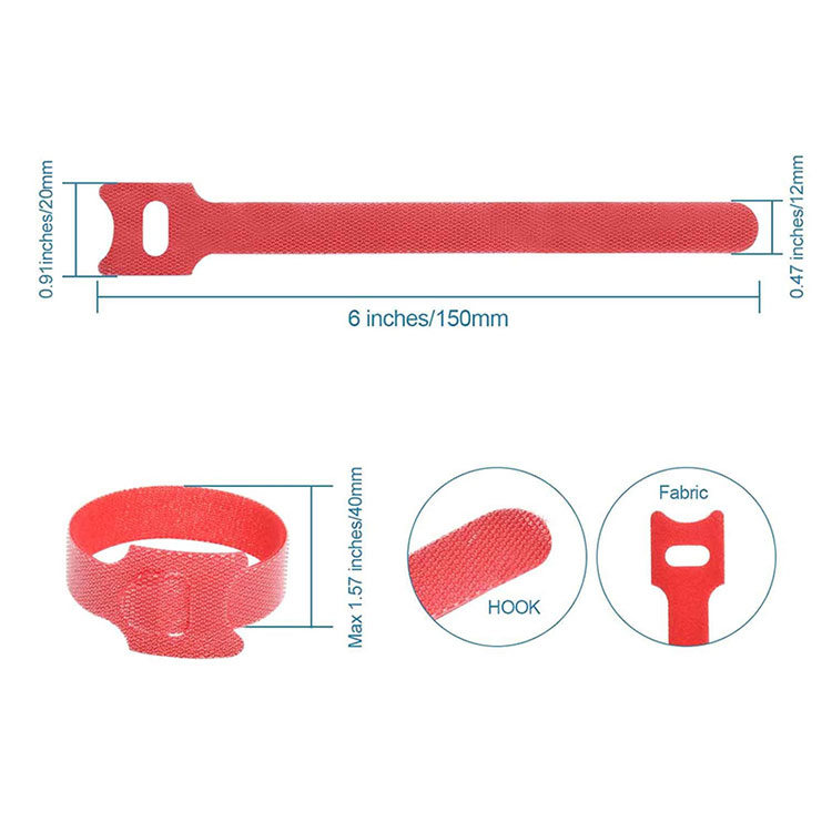 Re-usable Velcro Cable Ties 12 x 150mm | Yellow | 20 Pieces