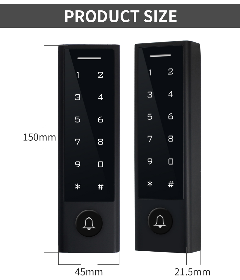 Smart Life Tuya WIFI Waterproof 12V Access Control Keypad Card Doorbell Door Gate Garage Motor CH3