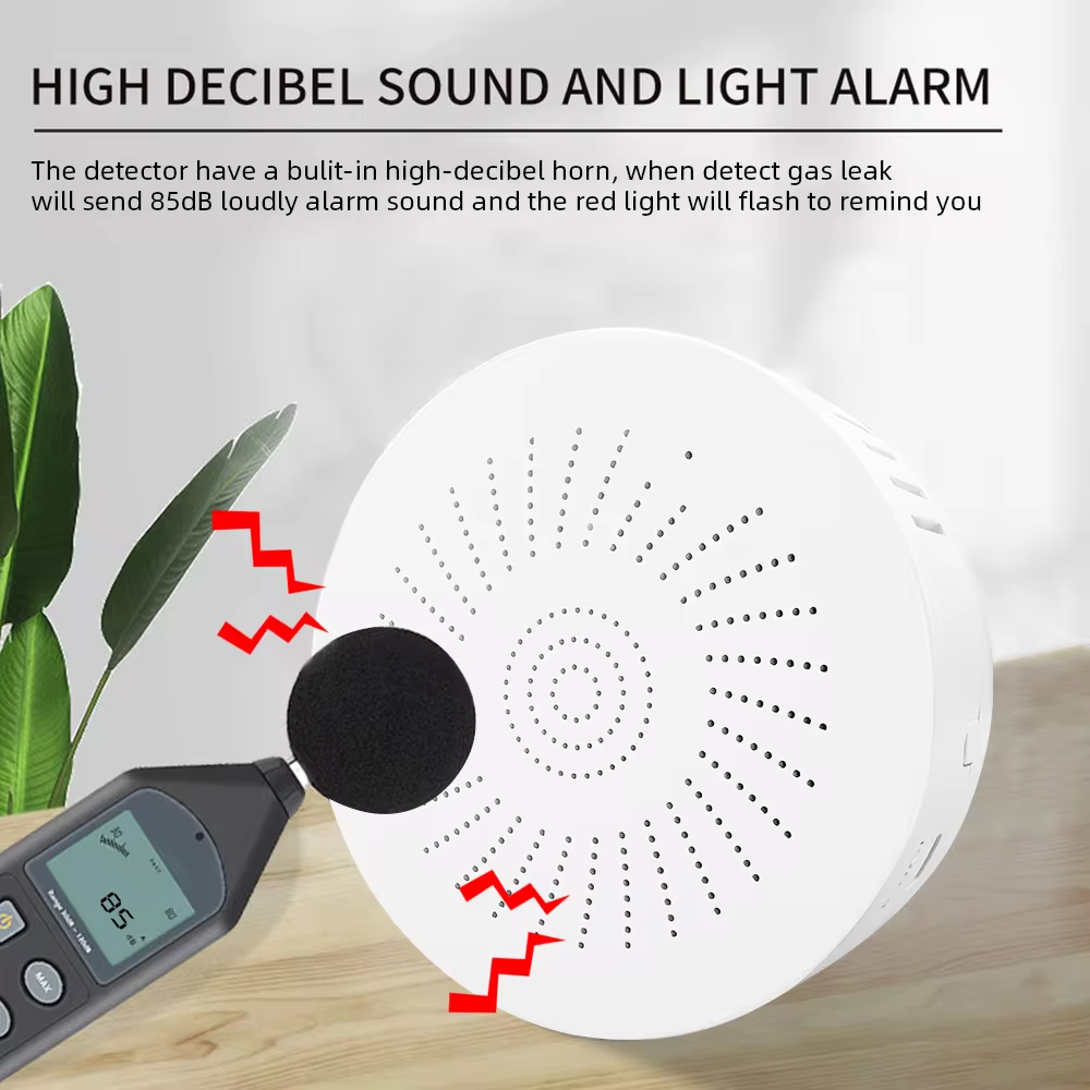 Smart Life Tuya WIFI Gas Detector Sensor w/ 80db Alarm Sound Speaker | 5V