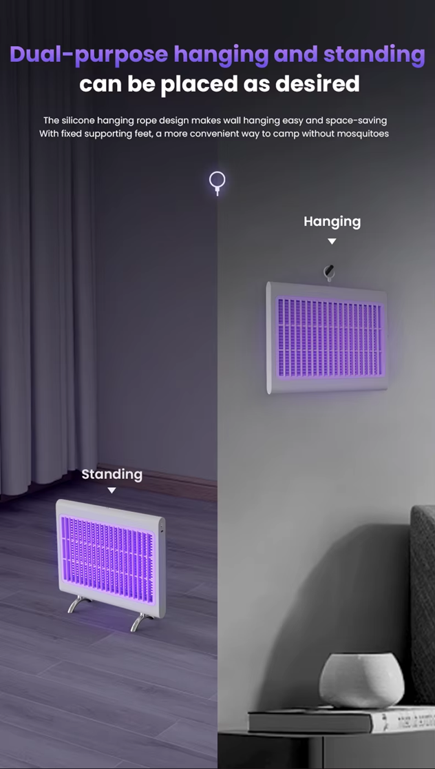 Mosquito Insect Fly Traps UV Purple Light Lamp | 5V | Desk Standable | Blue