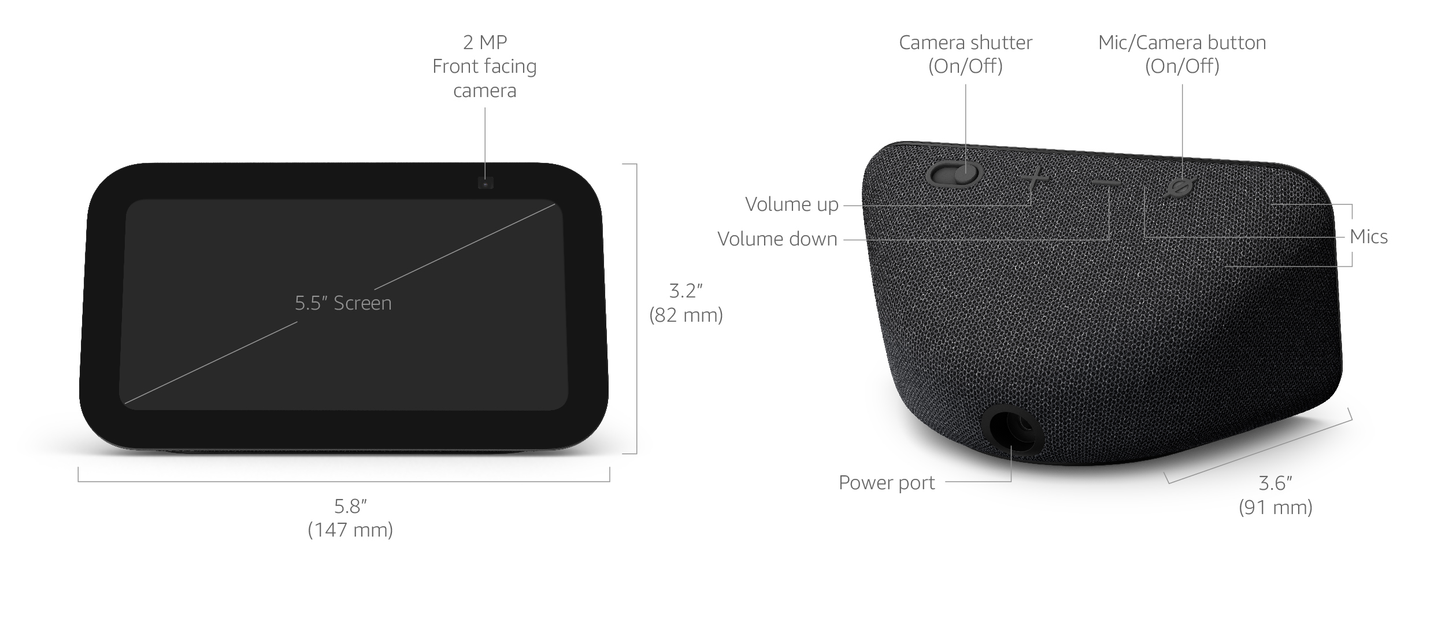 Echo Show 5 3rd Gen 2023 release Smart display with deeper