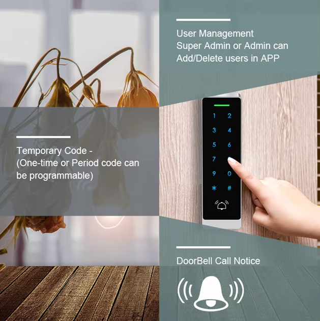 Smart Life Tuya WIFI Access Control 12V Keypad Card Doorbell | IP66 | DLH7