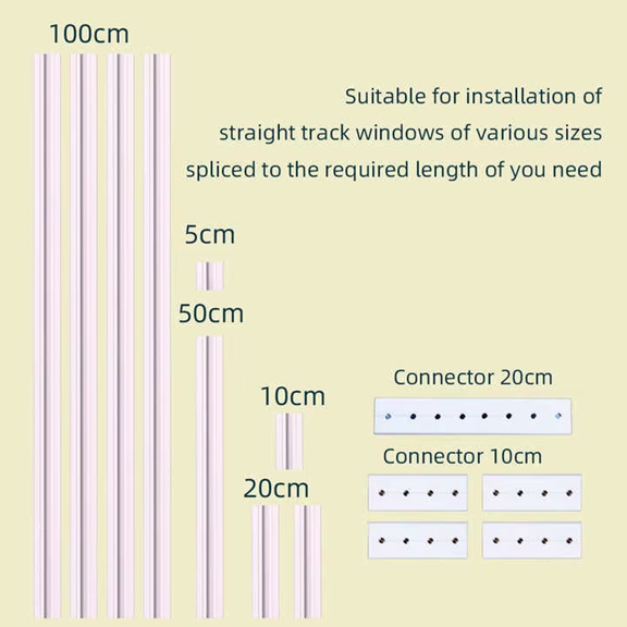 Smart Life Tuya WIFI Curtain Track w/ Motor RGB LED Strip Light & Remote | 2.2m