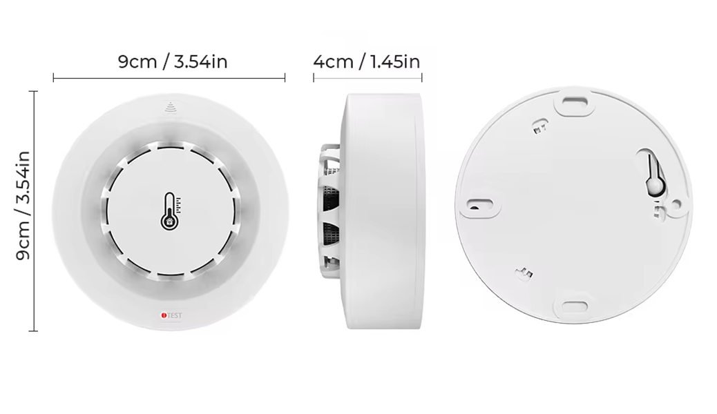 Smart Life Tuya WIFI Smoke Temperature Humidity Detector Sensor w/ 80db Alarm Sound Speaker | 3V