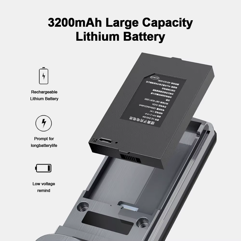 Smart Life Tuya WIFI Door Handle Fingerprint Keypad Card Doorbell Lock | D14 | Black