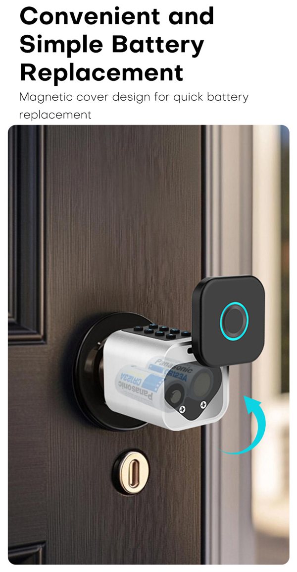 Smart Life Tuya Bluetooth Door Cylinder Lock Fingerprint Keypad Card Key | Silver & Black