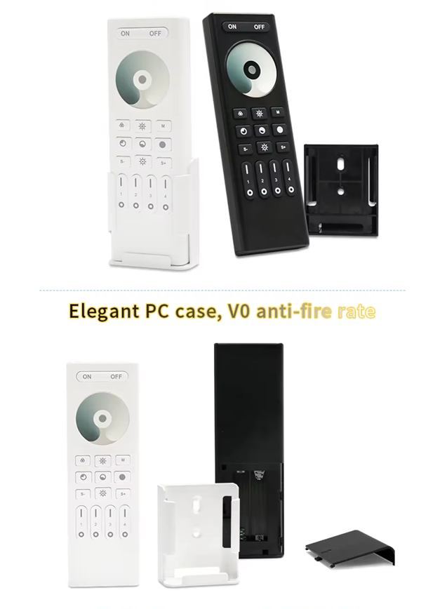 Wireless 2.4G RF Remote Controller | 4 Zones | Single Colour | Dimming | 3V | RC01RF | Black