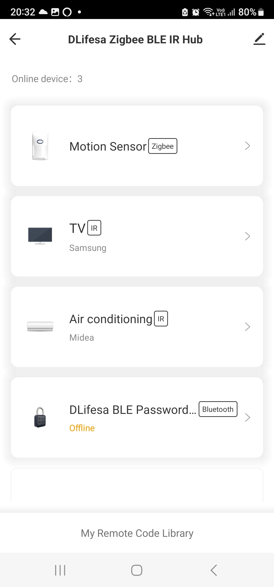 Smart Life Tuya Zigbee / Bluetooth to WiFi Hub Gateway w/ IR Remote Controller | 5V