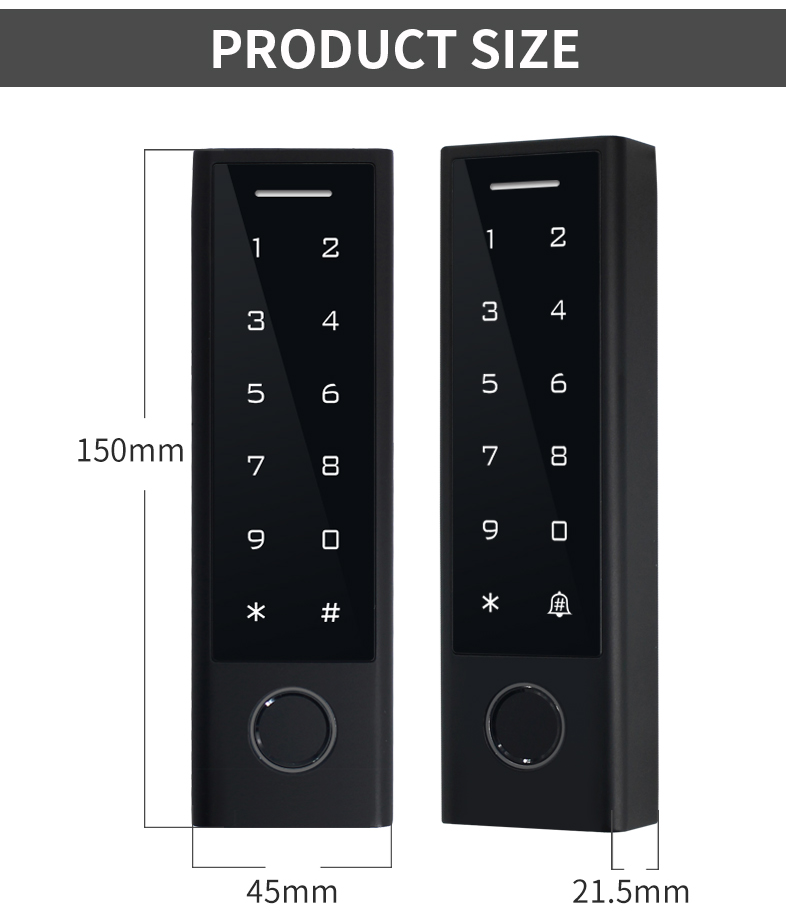 Smart Life Tuya WIFI Waterproof 12V Access Control Fingerprint Keypad Card Doorbell Gate Garage CF3