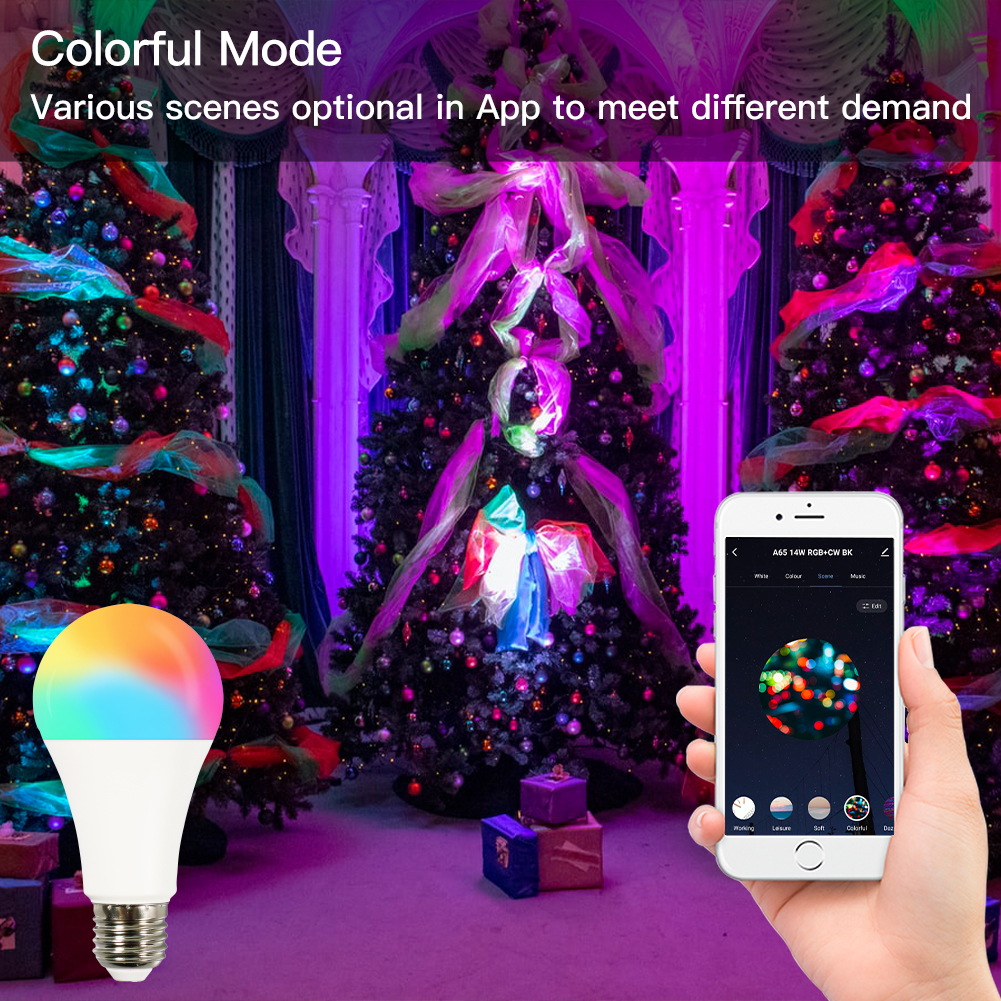 Smart Life Tuya WIFI 9W E27 RGB CCT LED Light Bulb | 2700K to 6500K | RGB