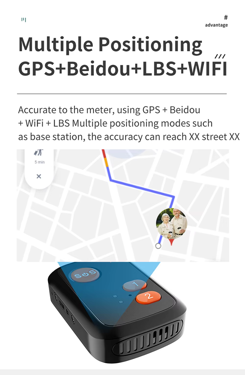 4G GPS Pendant Child Elderly Asset Safety Tracker w/ SOS Button, Voice Calling & Real‑Time Tracking