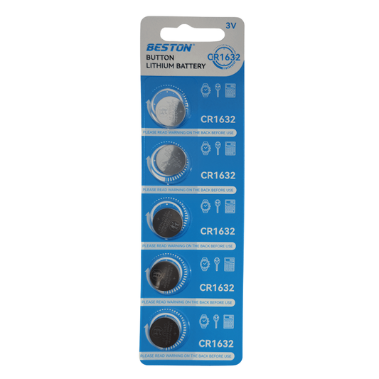 BESTON CR1632 Button Cell Lithium Battery | 3V | 85mAh | 5 Pack