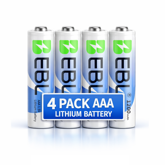 EBL AAA Lithium Batteries – 1.5V 1200mAh Long‑Lasting High‑Performance Cells (4‑Pack)