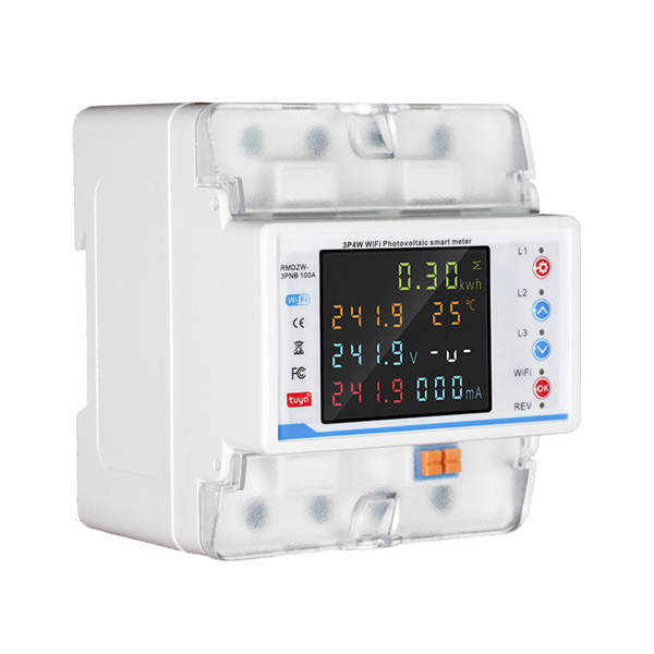 Smart Life Tuya WIFI 4P 230V 100A 23000W 23KW MCB Switch Circuit Breaker w/ Power Monitor