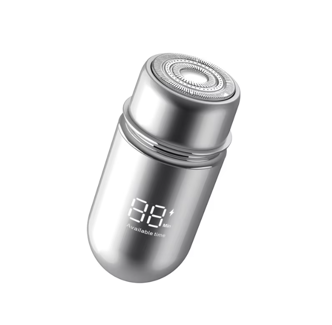 Portable Waterproof Electric Shaver Mini Razor for Wet & Dry Use | 5V Rechargeable (Silver)