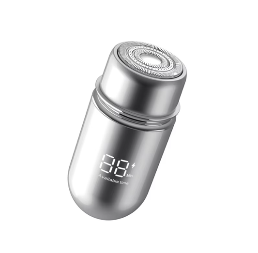Portable Waterproof Electric Shaver Mini Razor for Wet & Dry Use | 5V Rechargeable (Silver)