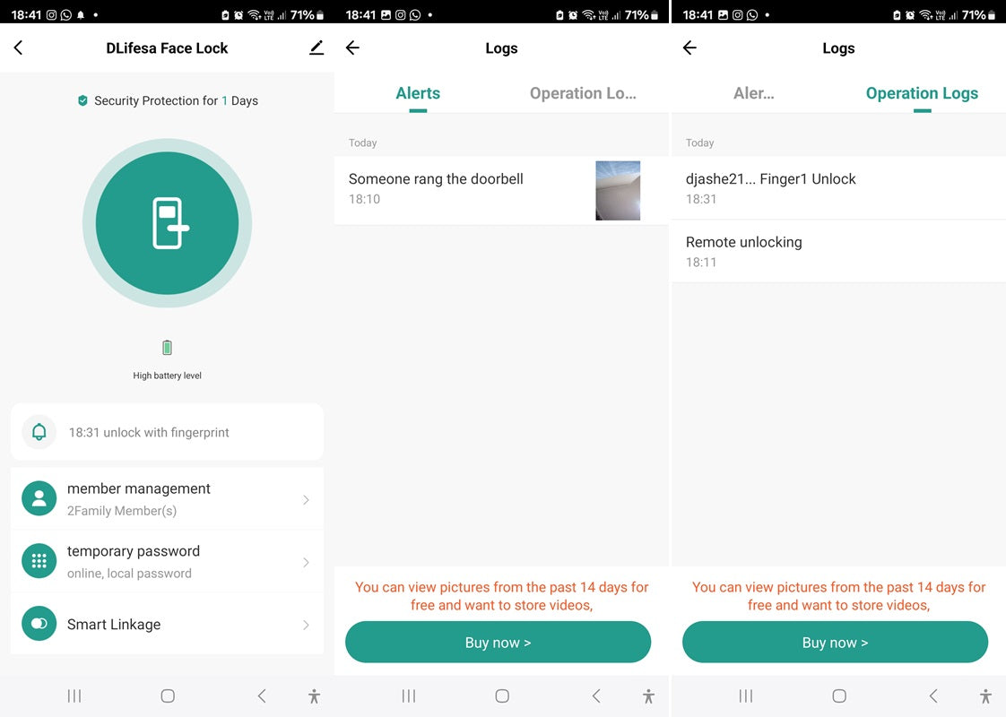 Smart Life Tuya WIFI Door Handle Face Fingerprint Keypad Card Video Doorbell Intercom Lock | D14 Pro