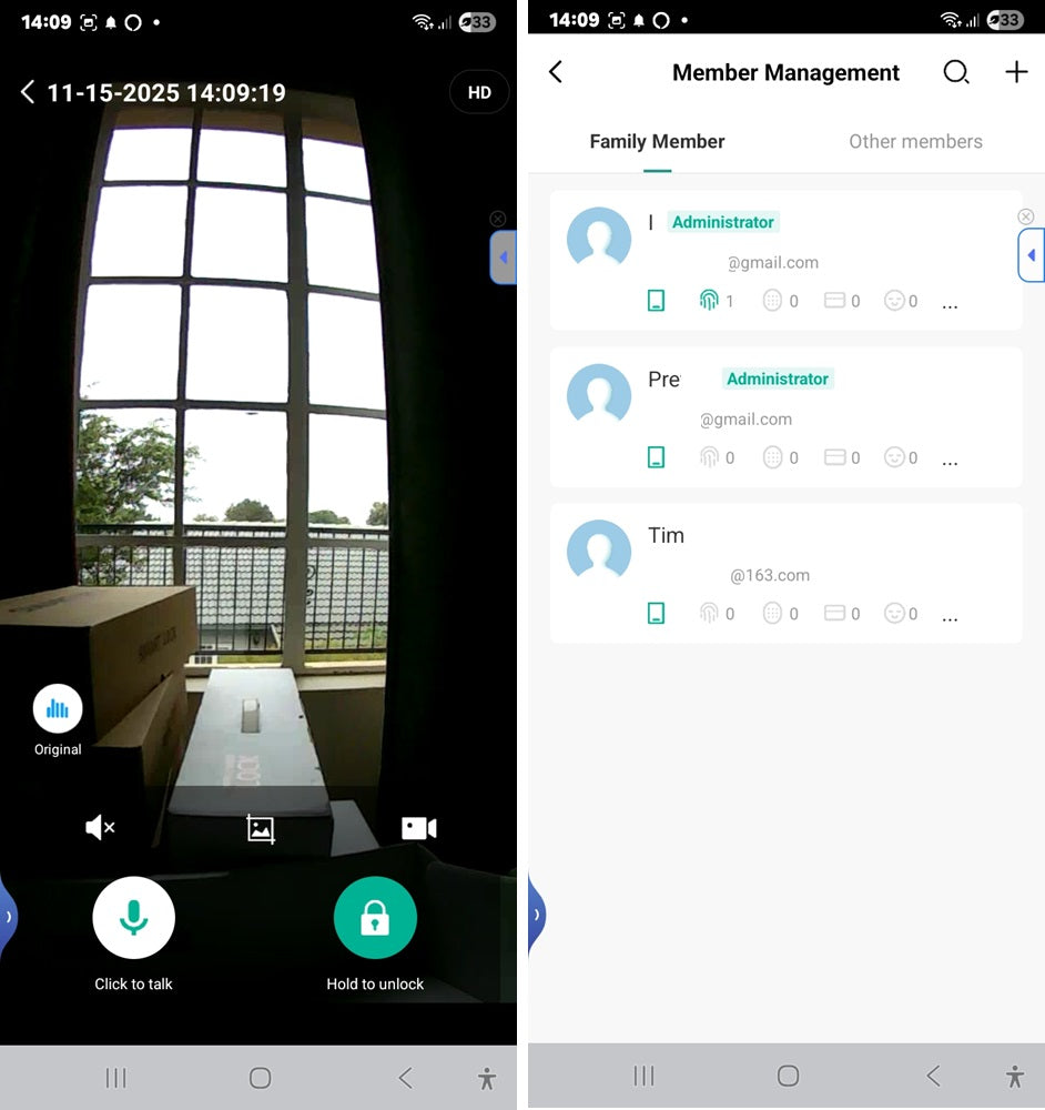 Smart Life Tuya WIFI Door Handle Face Fingerprint Keypad Card Video Doorbell Intercom Lock