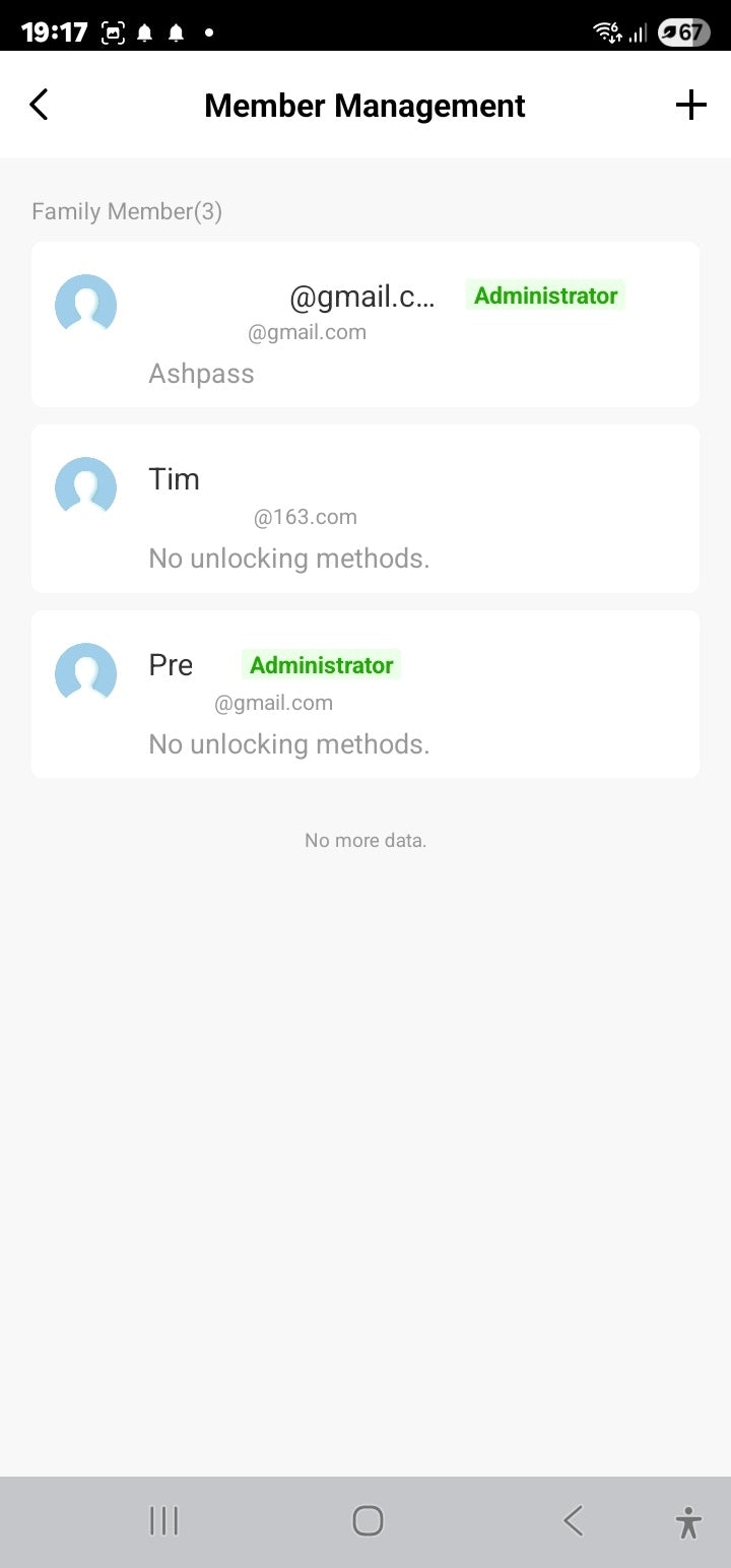 Smart Life Tuya WIFI Door Handle Fingerprint Keypad Card Lock | S1 | Black