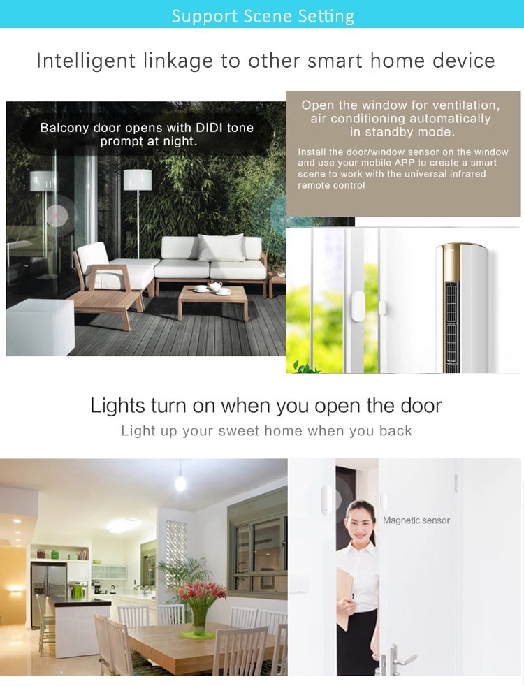 Smart Life Tuya WIFI Wireless Door / Window Detector w/ Light Lux Sensor | 3V