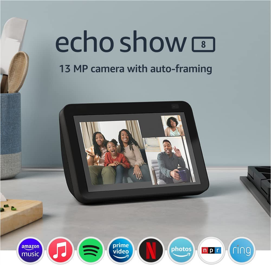 Echo Show 8 (2nd Gen, 2021 release) | HD smart display with Alexa and 13 MP camera | Charcoal