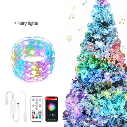 WIFI Control Smart Life Tuya 10M RGB LED String Fairy Lights