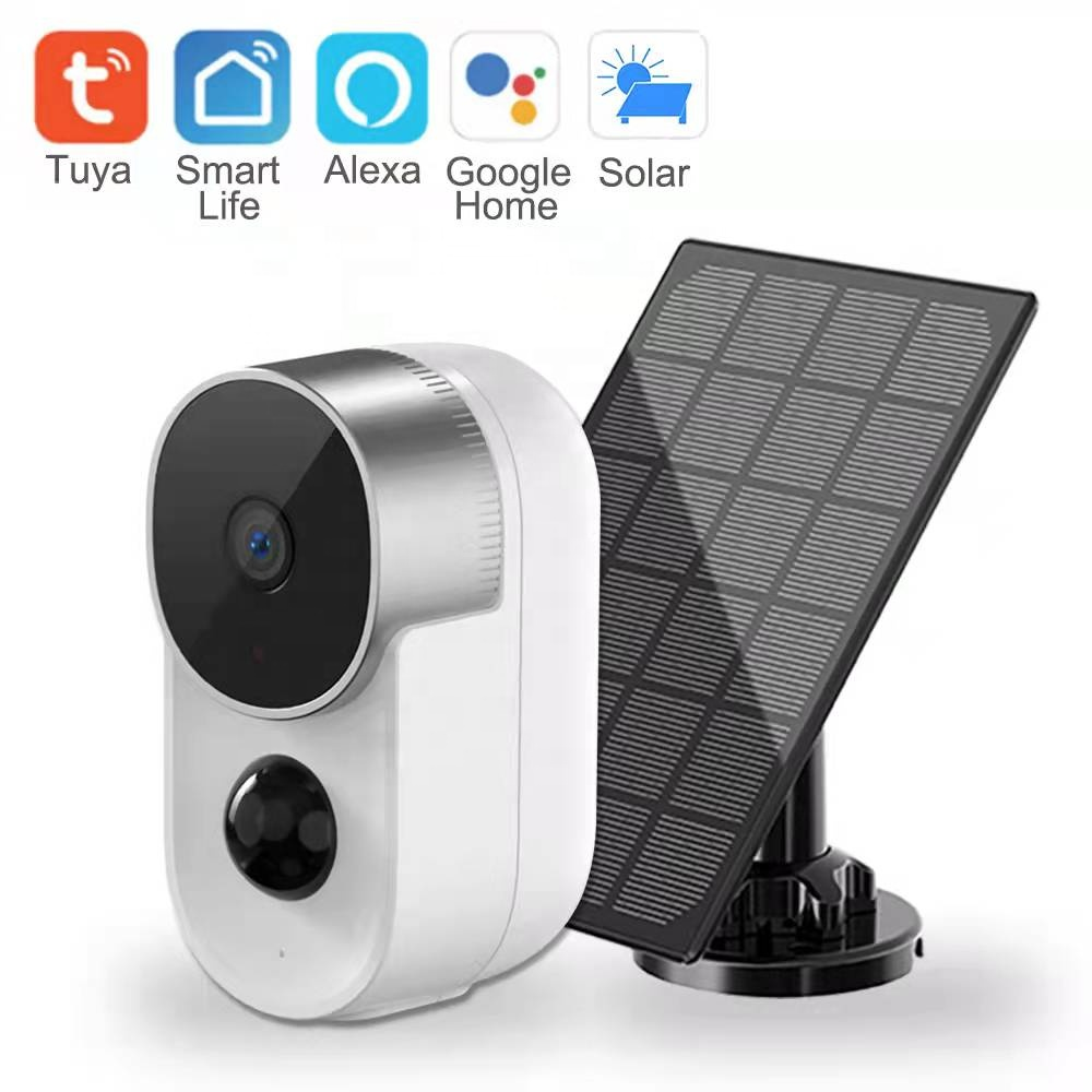 WIFI Control Smart Life Tuya Waterproof 2.0MP Battery Camera With Solar Panel