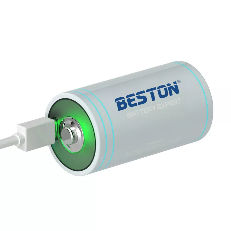 BESTON D Cell USB C Rechargeable Lithium Battery | 1.5V | 4000mAh | 1 Pack