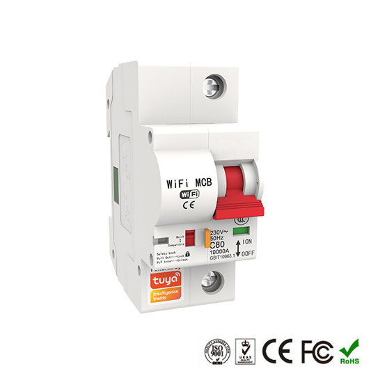 WIFI Control Smart Life Tuya 1P 16A 3500W MCB Switch Circuit Breaker