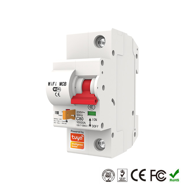 WIFI Intelligente 4P Mini Interruttore Circuito Con Monitoraggio Dell' Energia, Controllato Da Tuya/Smart Life APP DIY TONGOU (4P 1-63A Regolabile : Amazon.it: Fai Da Te