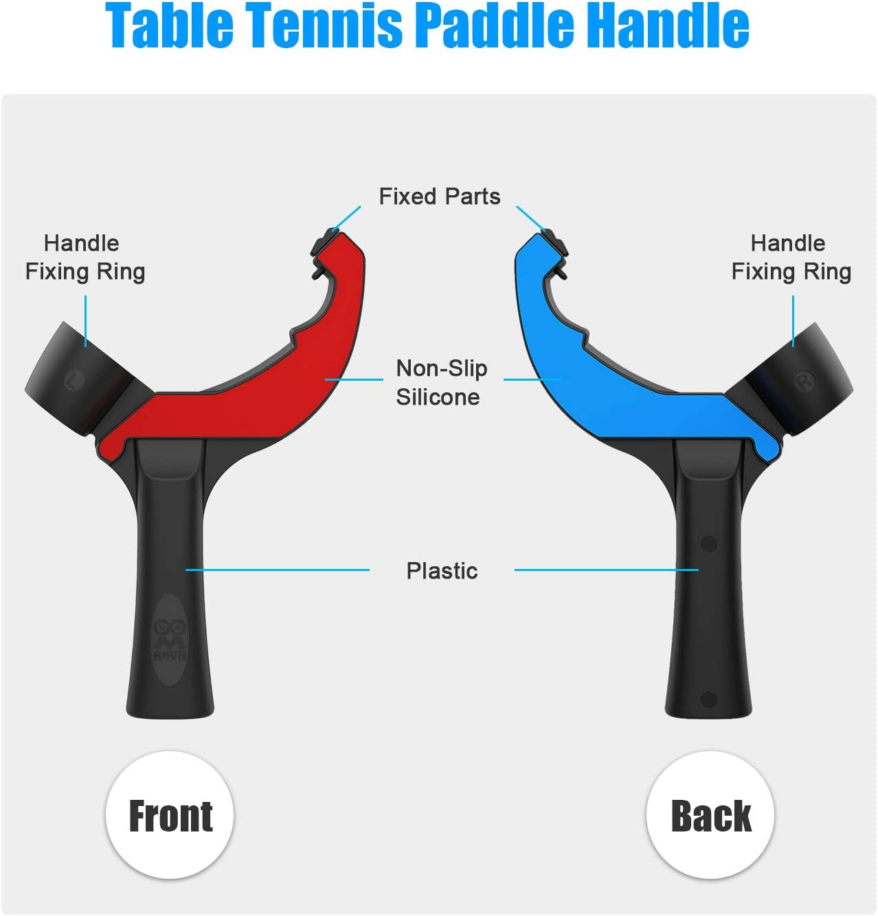 AMVR Table Tennis Paddle Grip Handle for Oculus Quest 2 Eleven Table Tennis