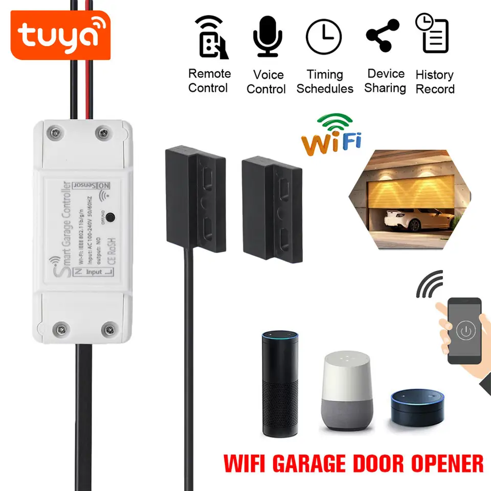 WIFI Control Smart Life Tuya Garage Door Opener 220-240V EU Plug