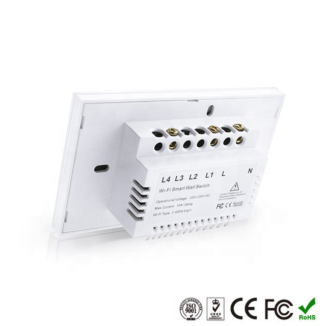 WIFI Control Smart Life Tuya 1CH US LED Neutral Smart Switch (White)