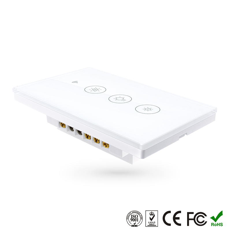 WIFI Control Smart Life Tuya US LED Dimmer Smart Switch with RF433Mhz (White)