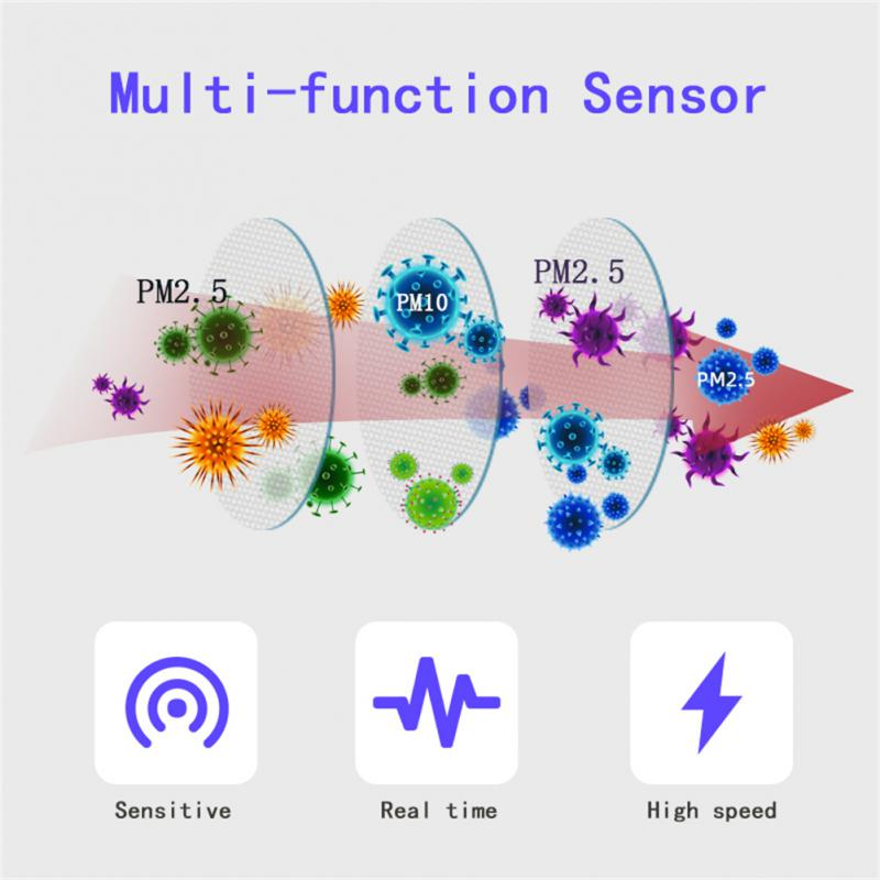 Smart Life Tuya WIFI Air Quality Monitor PM2.5 PM10 Temperature Humidity Sensor Detector