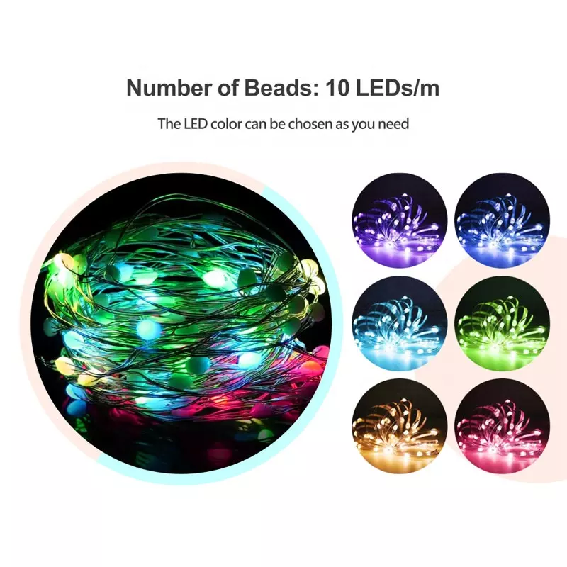 WIFI Control Smart Life Tuya 10M RGB LED String Fairy Lights