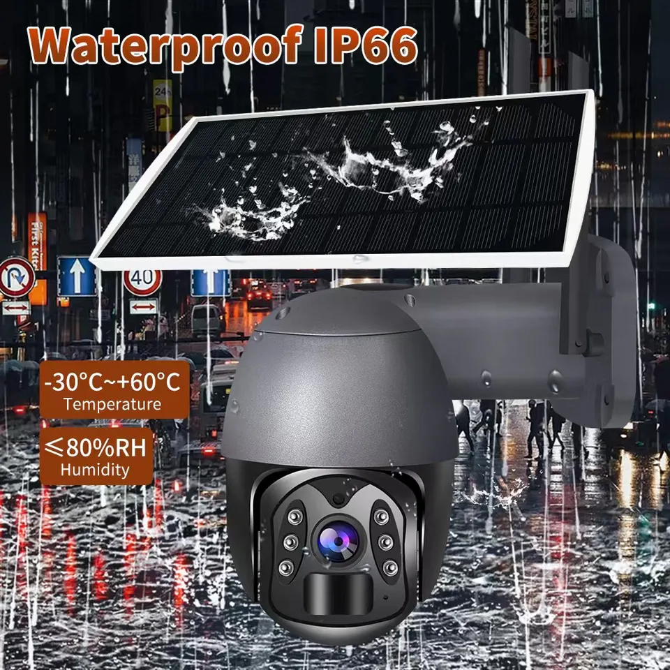 Smart Life Tuya Waterproof Outdoor Solar 3MP 4G PTZ CCTV Camera