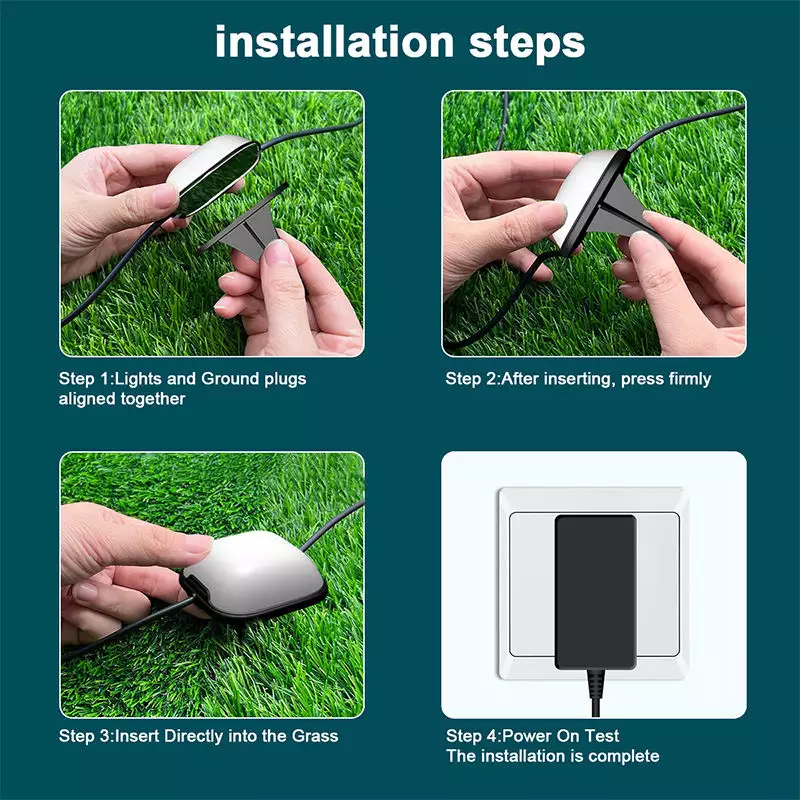 WIFI Control Smart Life Tuya 10M Outdoor Waterproof Ground RGBIC LED Garden Light