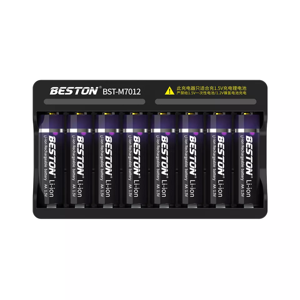 BESTON M7012 Rechargeable Lithium Battery Smart Charger for BESTON AA AAA 1.5V Batteries | 8 Slot