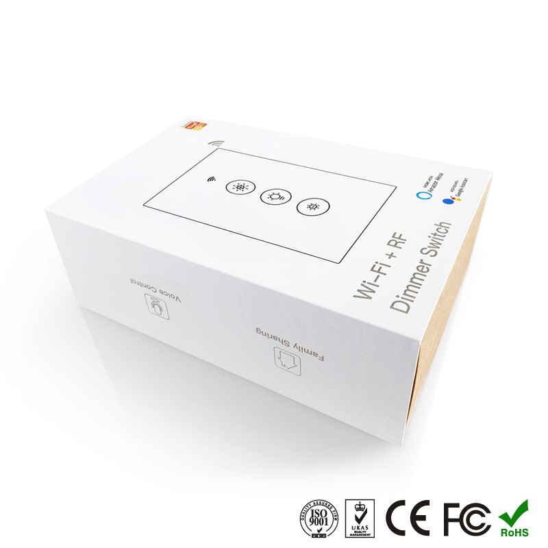 WIFI Control Smart Life Tuya US LED Dimmer Smart Switch with RF433Mhz (White)