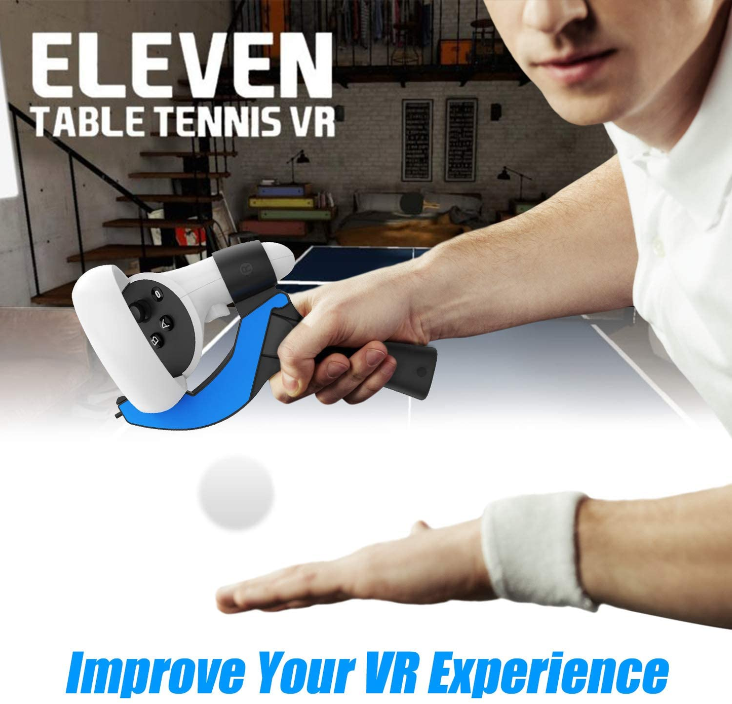 AMVR Table Tennis Paddle Grip Handle for Oculus Quest 2 Eleven Table Tennis