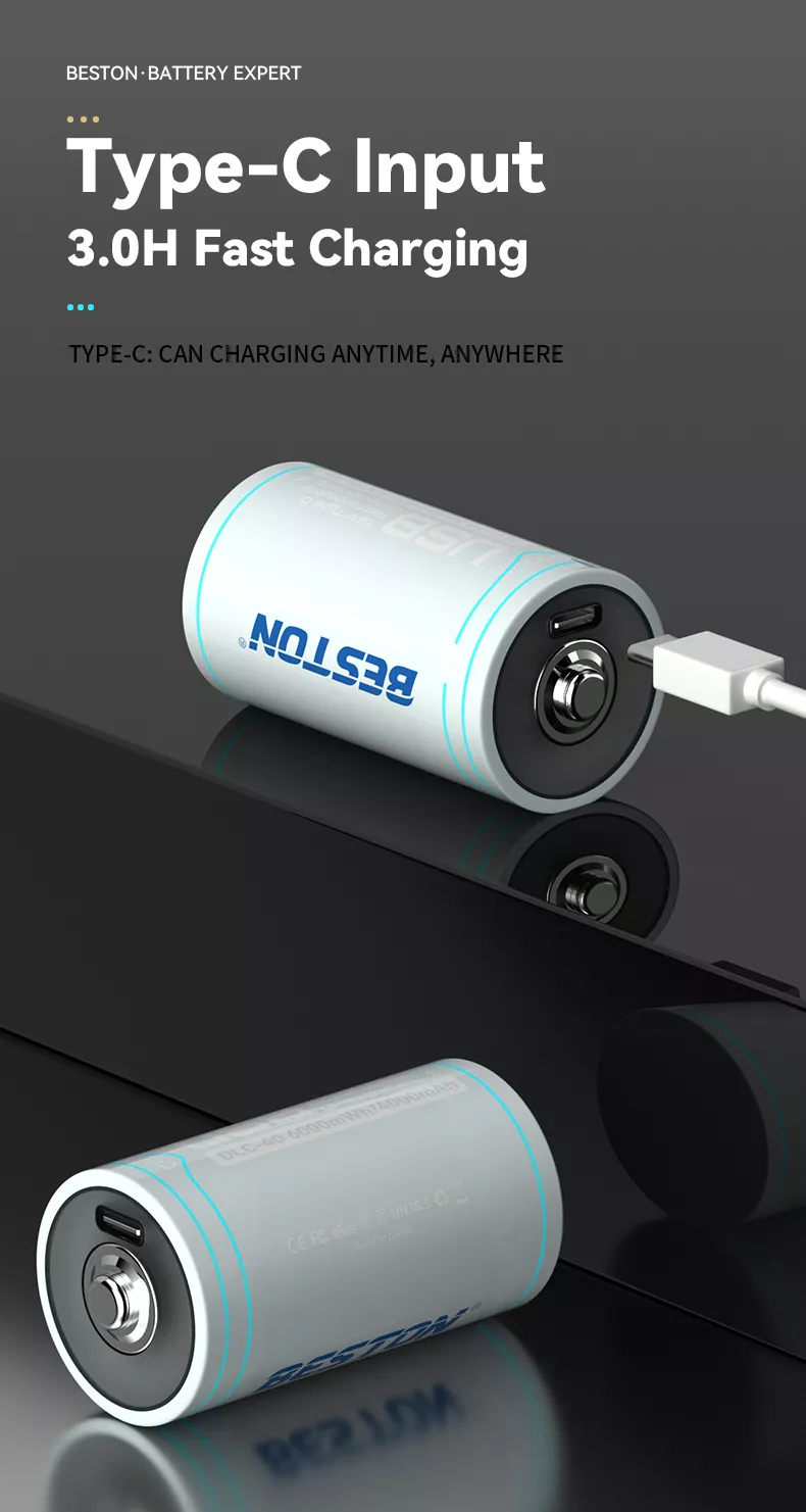 D USB-C Rechargeable Batteries 